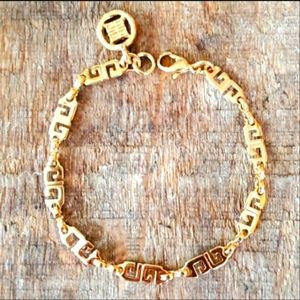Authentic Vintage Givenchy Gold Logo Bracelet